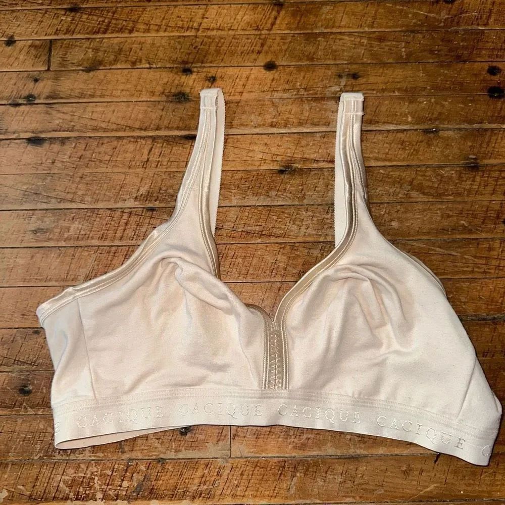 Cacique 40C wireless nude full figure jersey knit bra